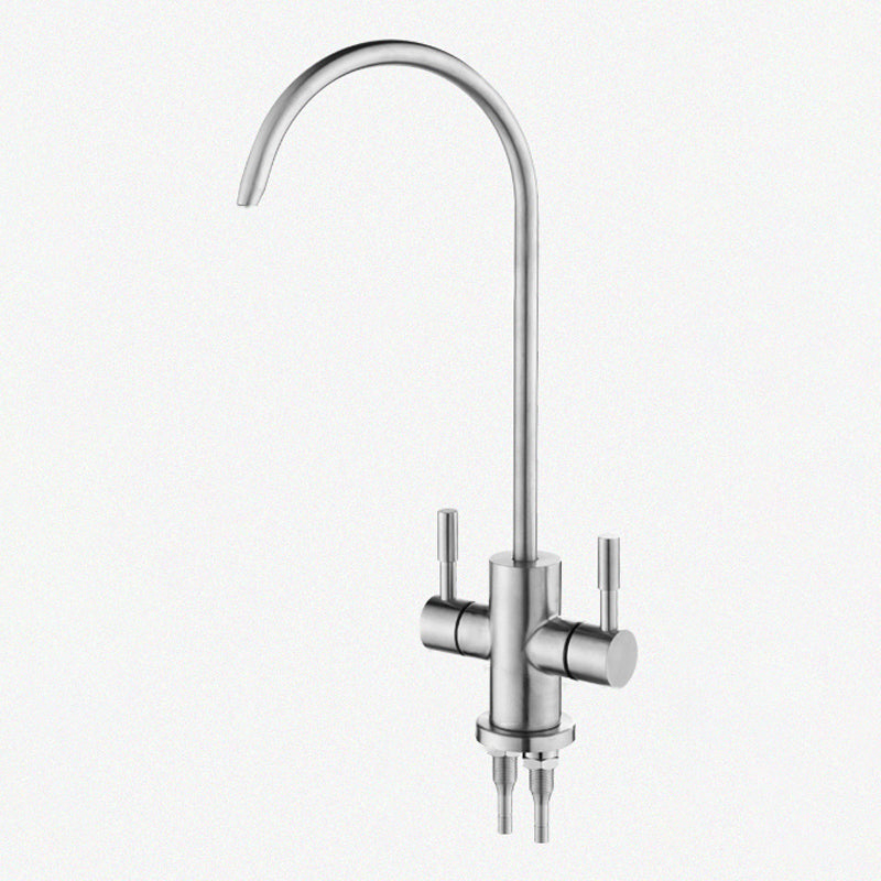 Stainless Steel Kitchen Faucet with Handle Gooseneck Standard Kitchen Faucets