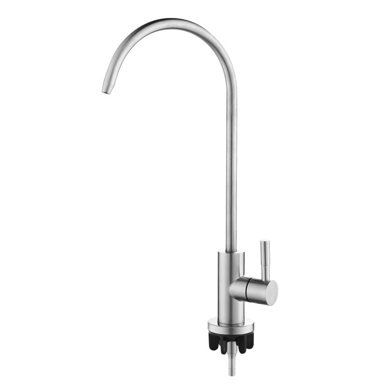 Stainless Steel Kitchen Faucet with Handle Gooseneck Standard Kitchen Faucets