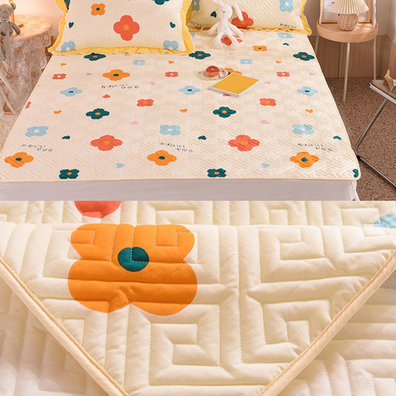 Quilted Bed Sheet Cotton Cartoon Decoration Soft Breathable Bed Sheet Set