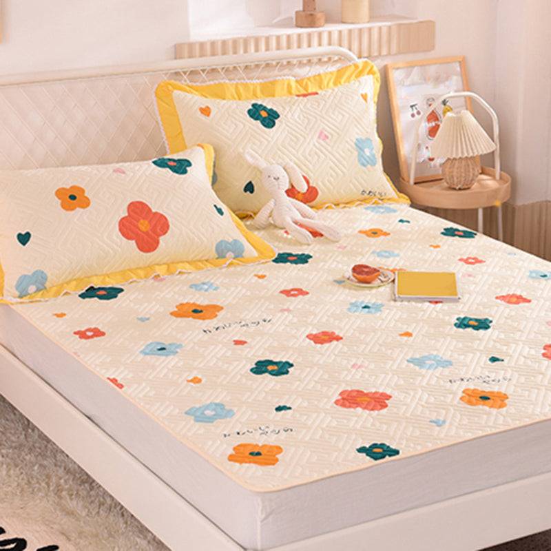 Quilted Bed Sheet Cotton Cartoon Decoration Soft Breathable Bed Sheet Set