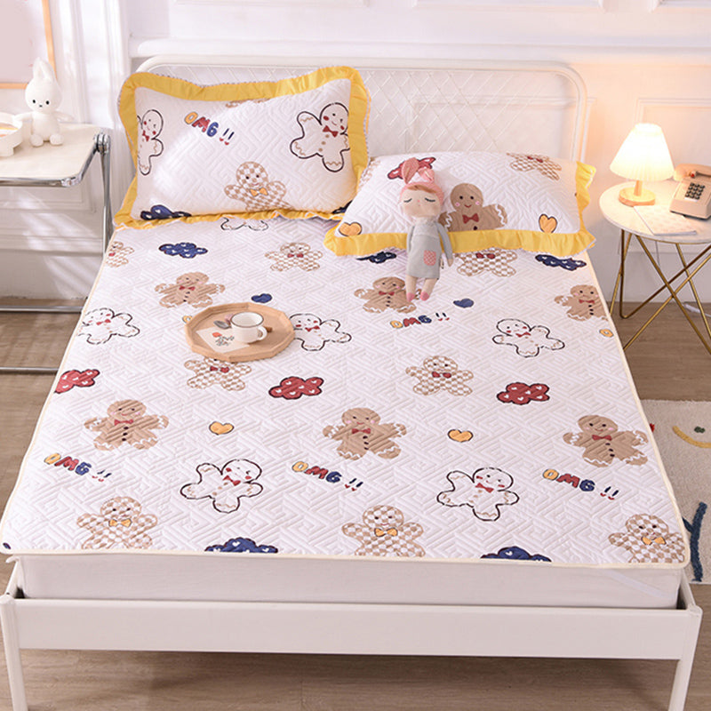 Quilted Bed Sheet Cotton Cartoon Decoration Soft Breathable Bed Sheet Set