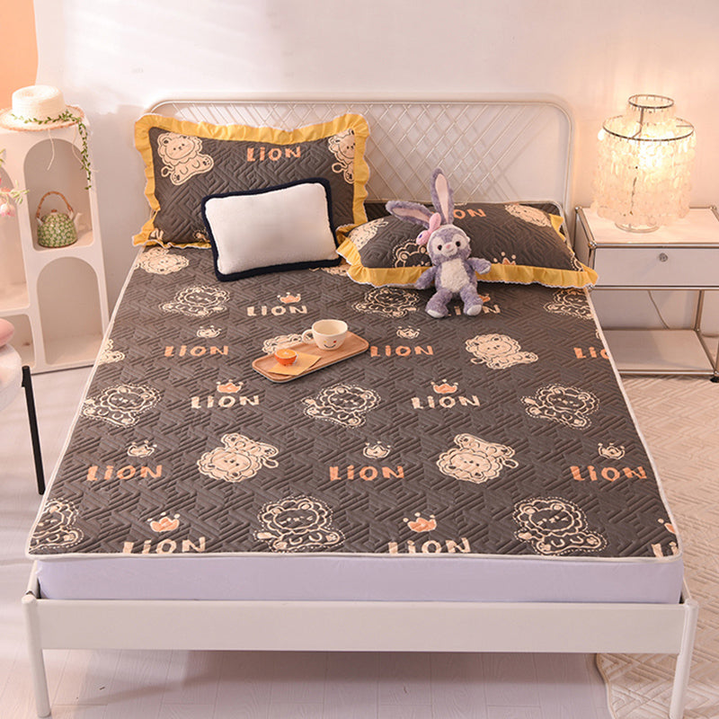 Quilted Bed Sheet Cotton Cartoon Decoration Soft Breathable Bed Sheet Set