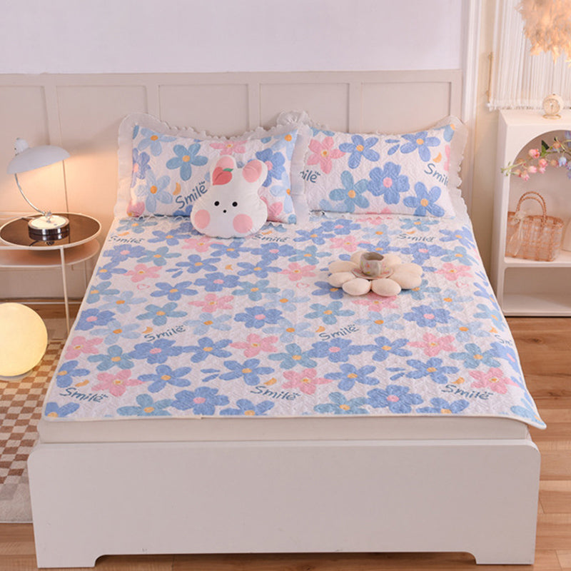 Quilted Bed Sheet Cotton Cartoon Decoration Soft Breathable Bed Sheet Set