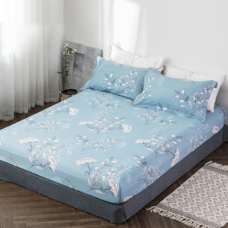 Breathable Bed Sheet Set 100 Cotton Percale Printed Bed Sheet Set