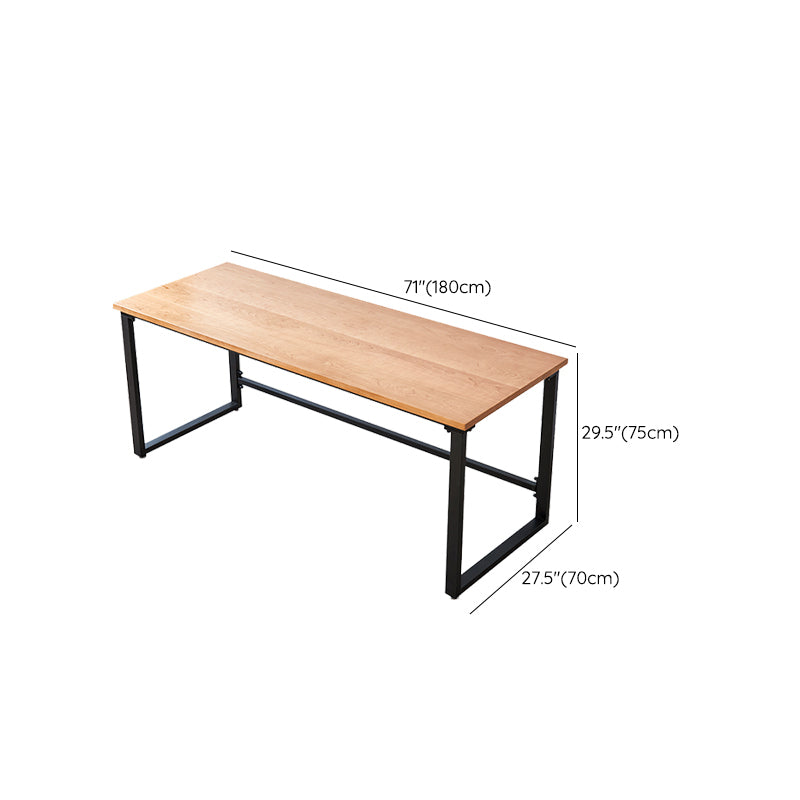 Modern Solid Wood Computer Desk Rectangular Shape Task Desk with Sled Base for Home