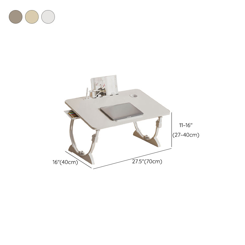 Adjustable Writing Desk Irregular Shape Task Desks with 2-Legs for Home