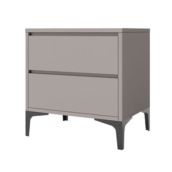 Contemporary Accent Table Nightstand Storage Night Table with 2 Drawers for Home