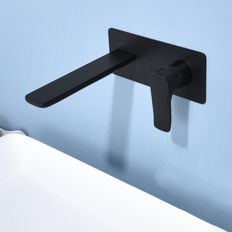 Modern Bathroom Faucet Solid Color Single Handle Wall Mounted Bathroom Faucet