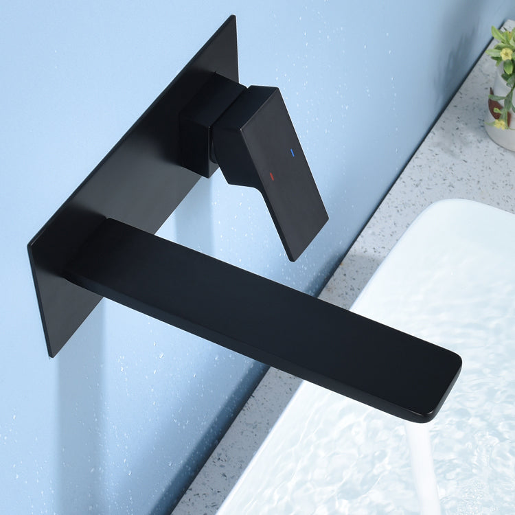 Modern Bathroom Faucet Solid Color Single Handle Wall Mounted Bathroom Faucet