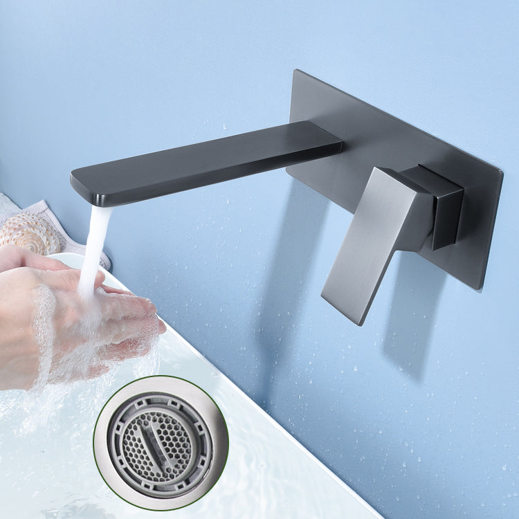 Modern Bathroom Faucet Solid Color Single Handle Wall Mounted Bathroom Faucet