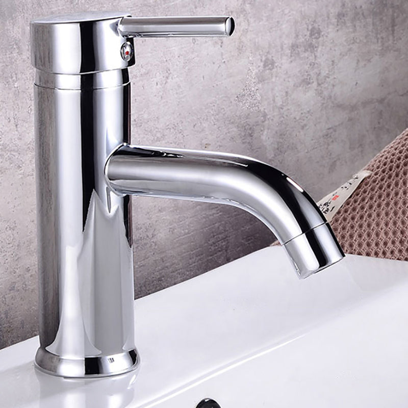 Modern Brass Bathroom Sink Faucet Circular Lever Handles Sink Faucet