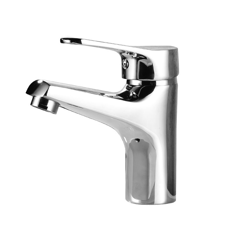 Modern Brass Bathroom Sink Faucet Circular Lever Handles Sink Faucet