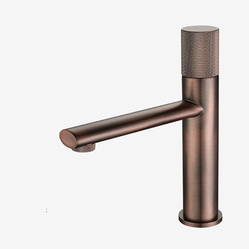 Modern Brass Bathroom Sink Faucet Circular Knob Handle Sink Faucet