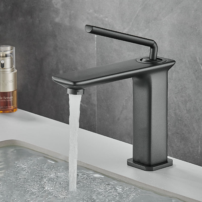 Modern Basin Lavatory Faucet Single Handle Low Arc Bathroom Faucet