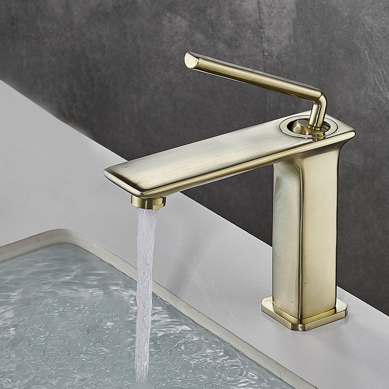 Modern Basin Lavatory Faucet Single Handle Low Arc Bathroom Faucet