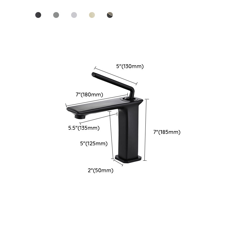 Modern Basin Lavatory Faucet Single Handle Low Arc Bathroom Faucet