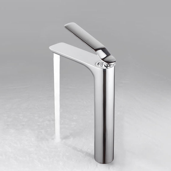 Modern Brass Bathroom Sink Faucet Lever Handles Sink Faucet with 1 Hole