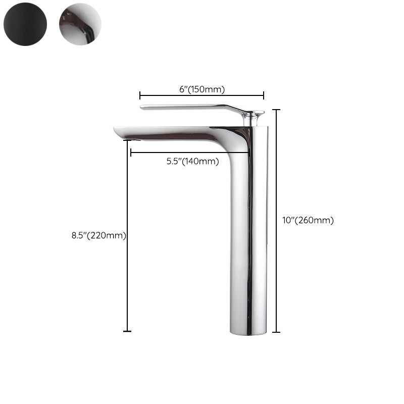 Modern Brass Bathroom Sink Faucet Lever Handles Sink Faucet with 1 Hole