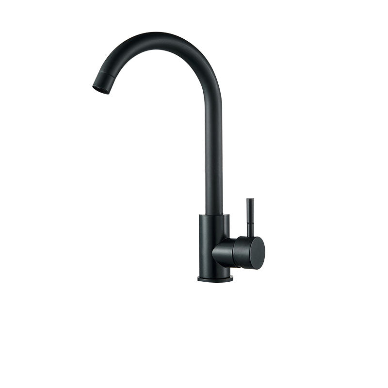 Contemporary Gooseneck Faucet One Handle Kitchen Faucet High Arch Water Filler