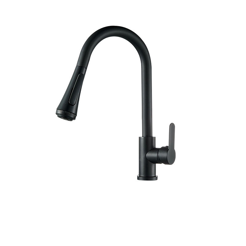 Contemporary Gooseneck Faucet One Handle Kitchen Faucet High Arch Water Filler