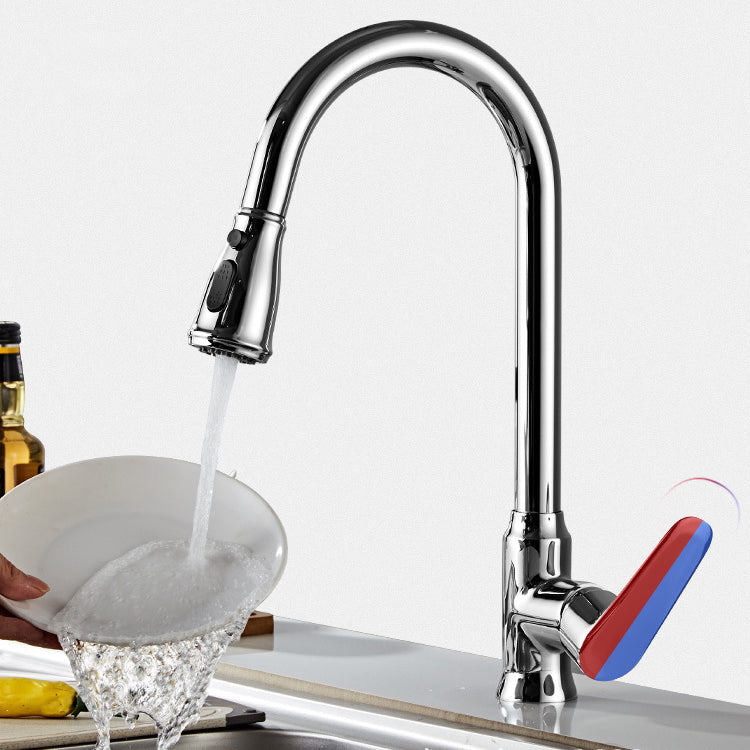 Modern Bridge Faucet Stainless Steel Pull down Sprayer with Supply Lines Kitchen Faucet