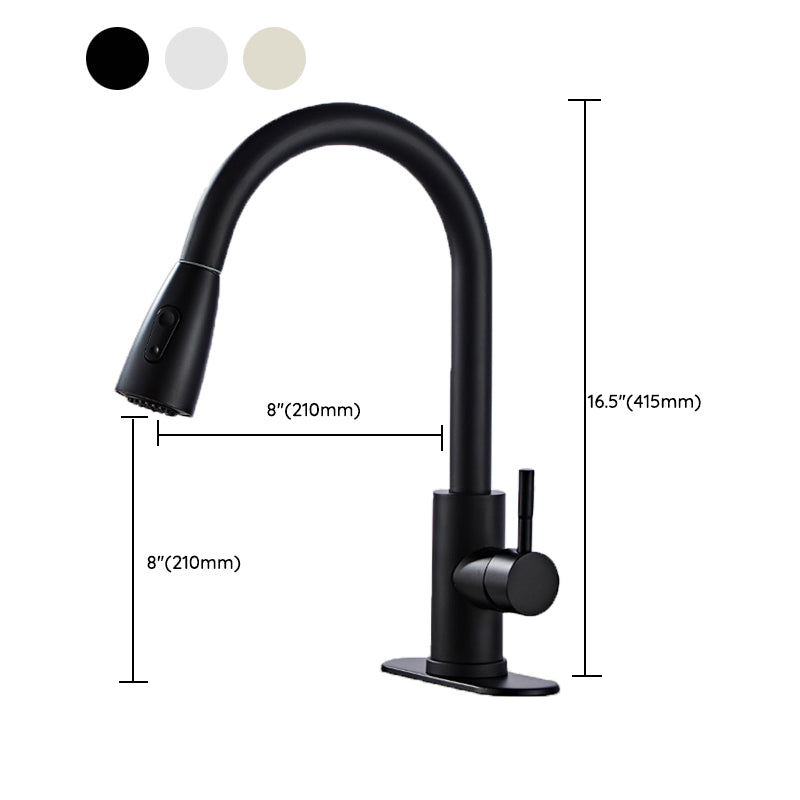 Modern Bridge Faucet Stainless Steel Pull down Sprayer with Supply Lines Kitchen Faucet