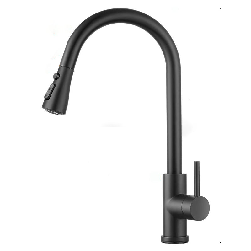 Modern Kitchen Sink Faucet Swivel Spout High Arch Touch Sensor with Pull down Sprayer