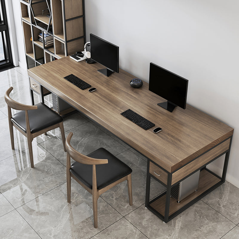 Solid Wood Rectangular Gaming Desk Modern 29.32-inch Tall Computer Desk