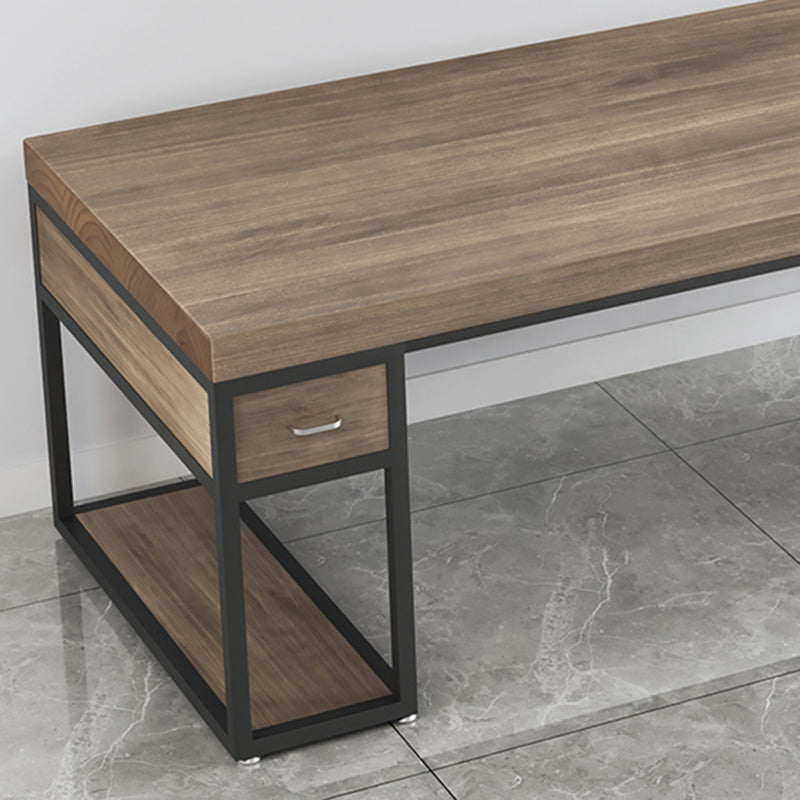 Solid Wood Rectangular Gaming Desk Modern 29.32-inch Tall Computer Desk