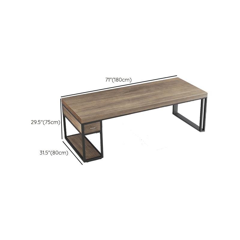 Solid Wood Rectangular Gaming Desk Modern 29.32-inch Tall Computer Desk