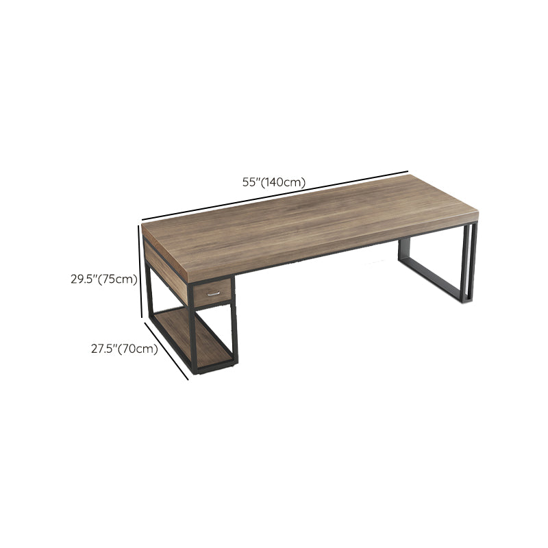 Solid Wood Rectangular Gaming Desk Modern 29.32-inch Tall Computer Desk