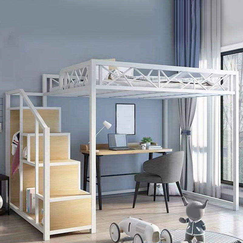 Contemporary No Theme Bunk Bed/Loft Bed in Iron with Guardrails