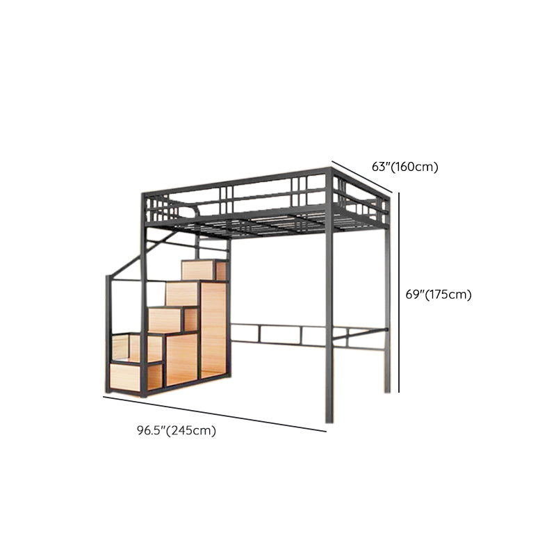 Contemporary No Theme Bunk Bed/Loft Bed in Iron with Guardrails