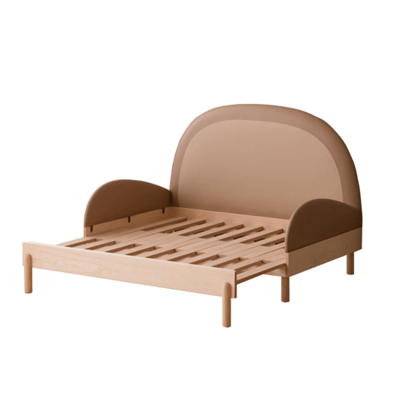 Contemporary Brone Standard Bed with Panel Headboard and Guardrail