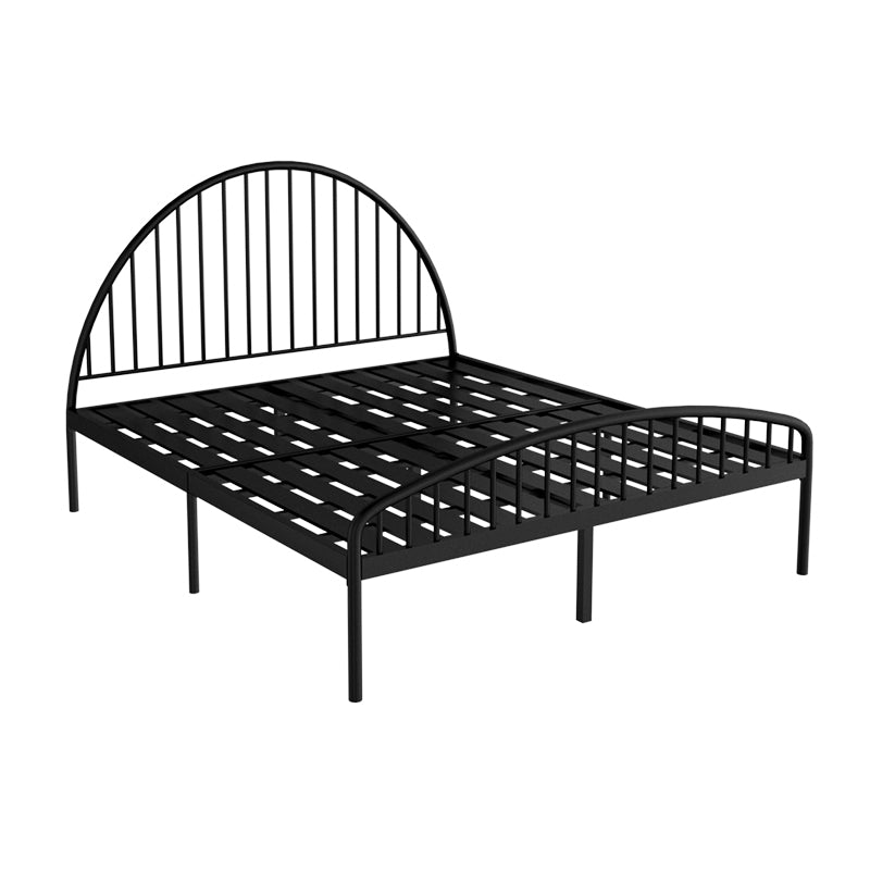 Contemporary Kids Bed Headboard Iron No Theme Standard Bed with Footboard