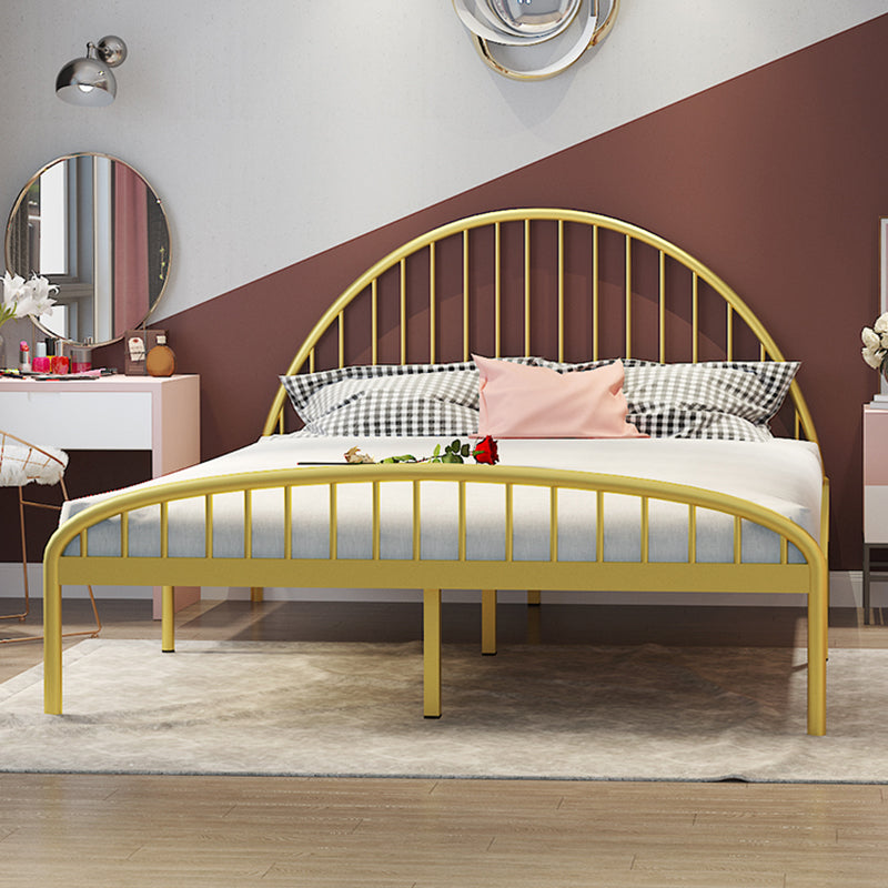 Contemporary Kids Bed Headboard Iron No Theme Standard Bed with Footboard