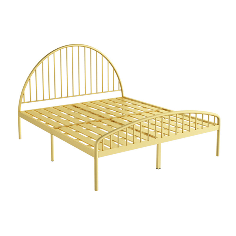 Contemporary Kids Bed Headboard Iron No Theme Standard Bed with Footboard