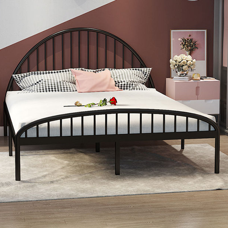 Contemporary Kids Bed Headboard Iron No Theme Standard Bed with Footboard