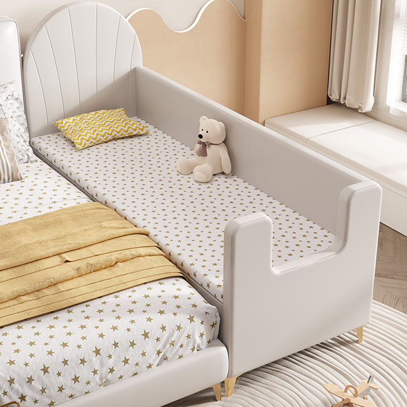 Contemporary Kids Bed Headboard No Theme Standard Bed with Guardrail