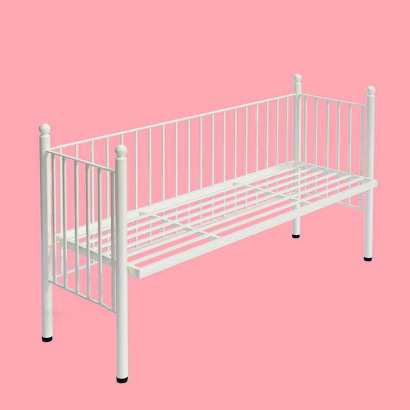 Contemporary Bed Metal No Theme Guardrail Standard Bed with Footboard