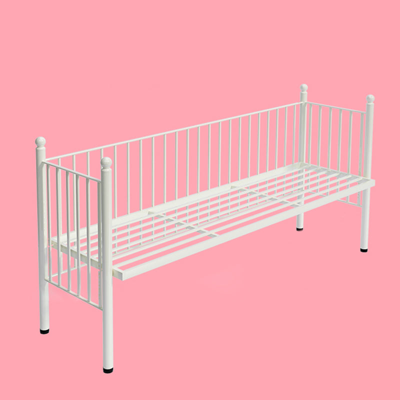 Contemporary Bed Metal No Theme Guardrail Standard Bed with Footboard