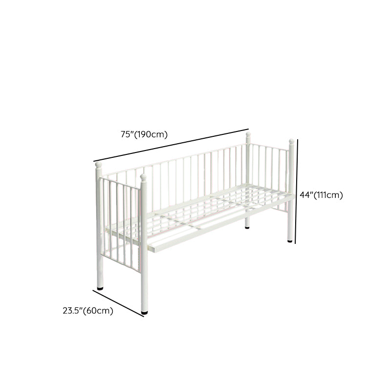 Contemporary Bed Metal No Theme Guardrail Standard Bed with Footboard