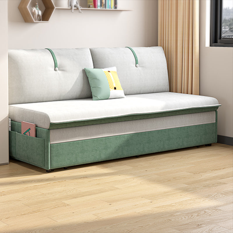 Contemporary Style Sofa Bed Upholstered No Theme Kid Bed in Gray