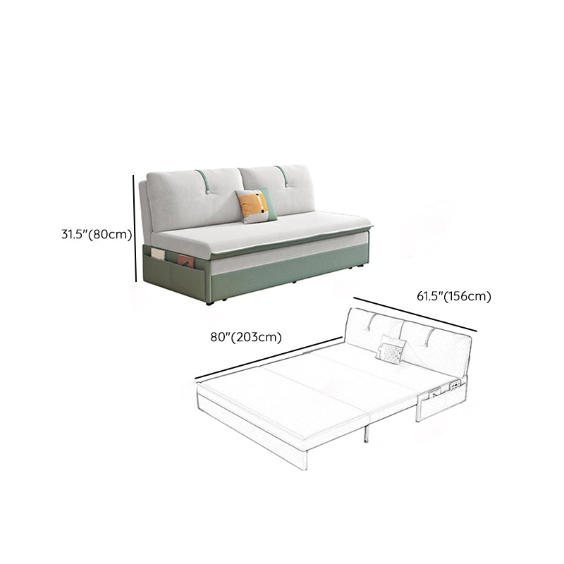 Contemporary Style Sofa Bed Upholstered No Theme Kid Bed in Gray