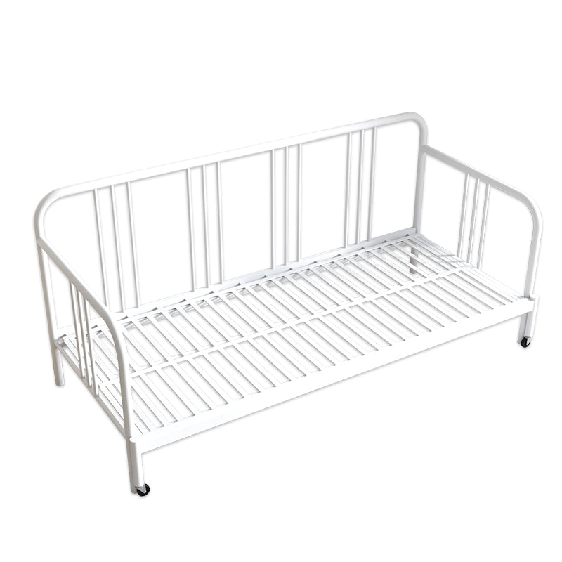 Scandinavian Iron Solid Color Daybed with Slat Headboard Kid Bed