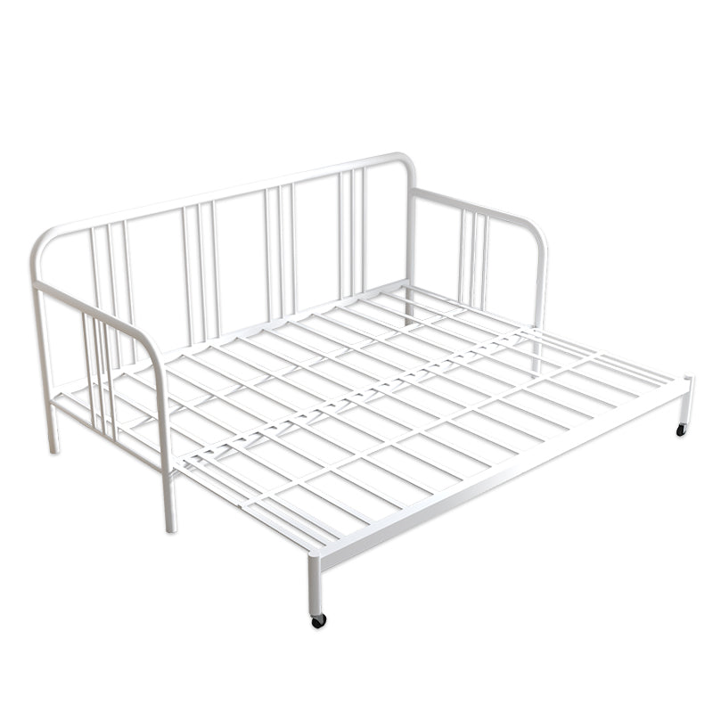 Scandinavian Iron Solid Color Daybed with Slat Headboard Kid Bed