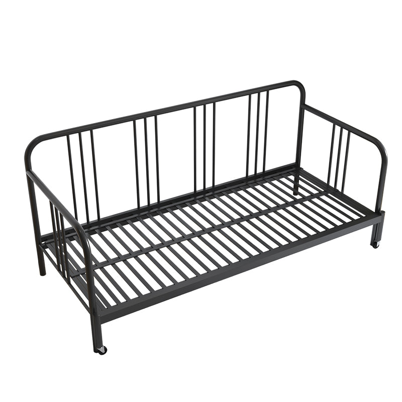 Scandinavian Iron Solid Color Daybed with Slat Headboard Kid Bed