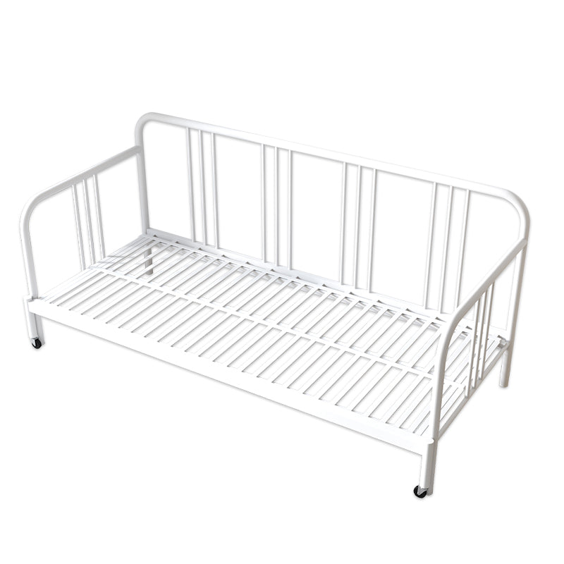 Scandinavian Iron Solid Color Daybed with Slat Headboard Kid Bed