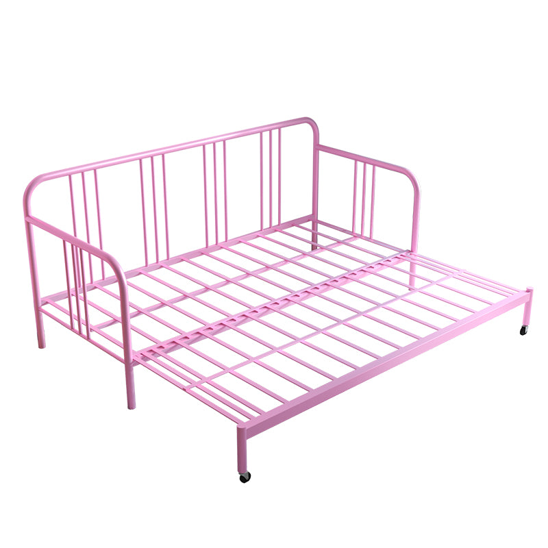 Scandinavian Iron Solid Color Daybed with Slat Headboard Kid Bed