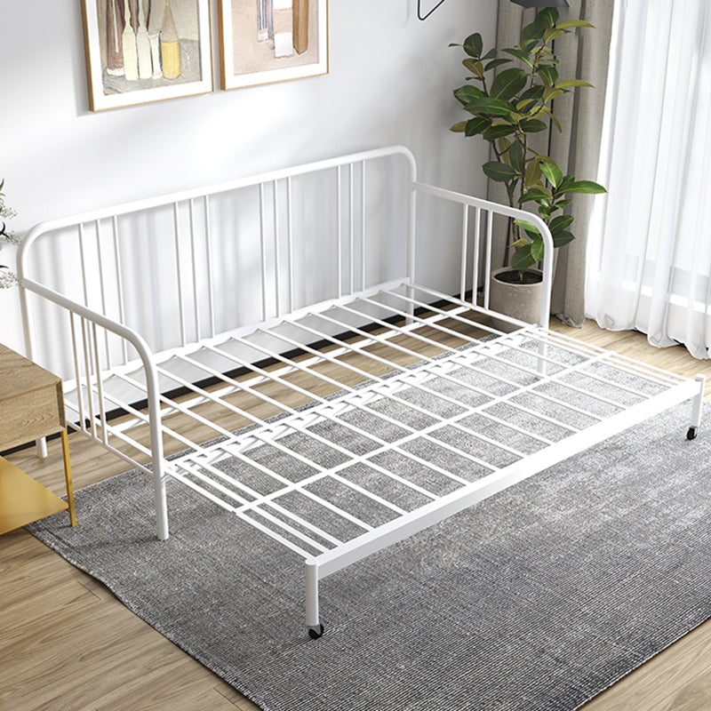 Scandinavian Iron Solid Color Daybed with Slat Headboard Kid Bed